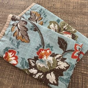 Linden Street Teal Floral Reverse Cottage Core STD Shams Pair